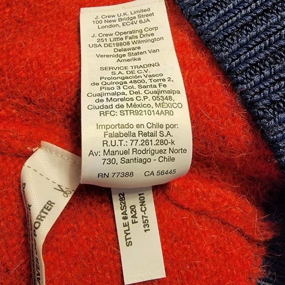 J Crew Sz M/L Colorblock Crewneck Sweater In Heather Rose Alpaca Wool - Picture 8 of 9